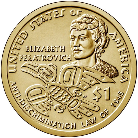 USA 1 $ Rdzenni Amerykanie Peratrovich 2020
