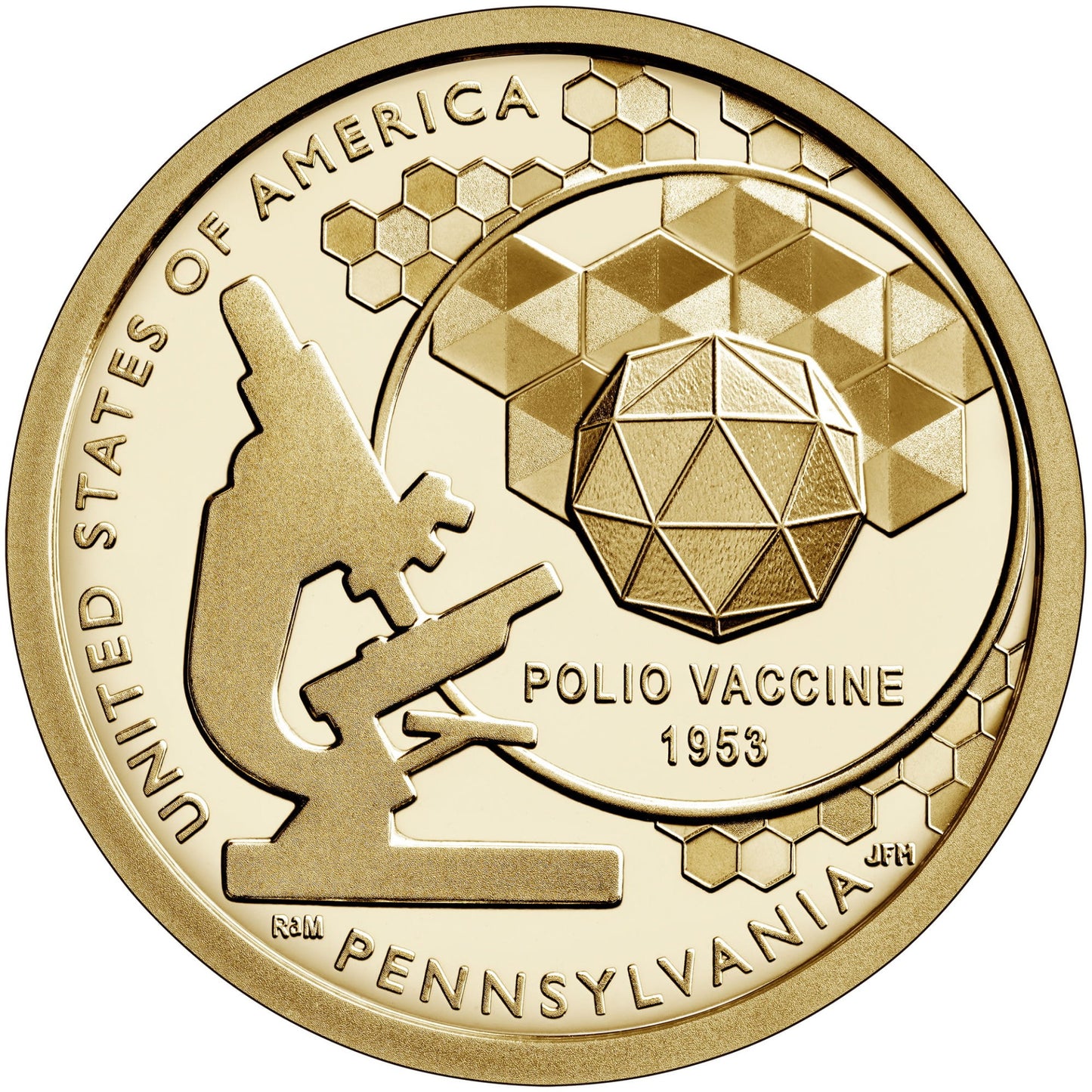 USA 1$ Innowacja Polio Vaccine 2019 nr4
