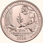 USA 25 c Park Marsh-Billings 2020 nr54 24k Au