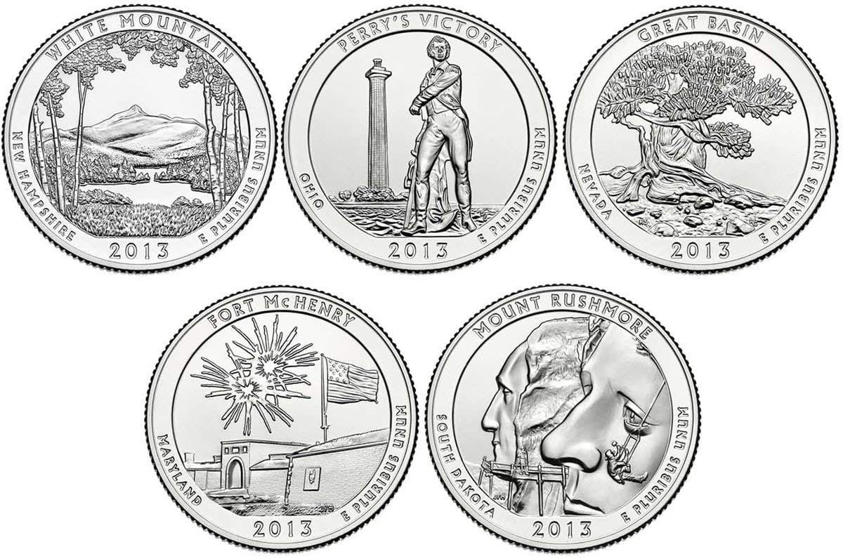 USA 25 c Parki narodowe x5 2013