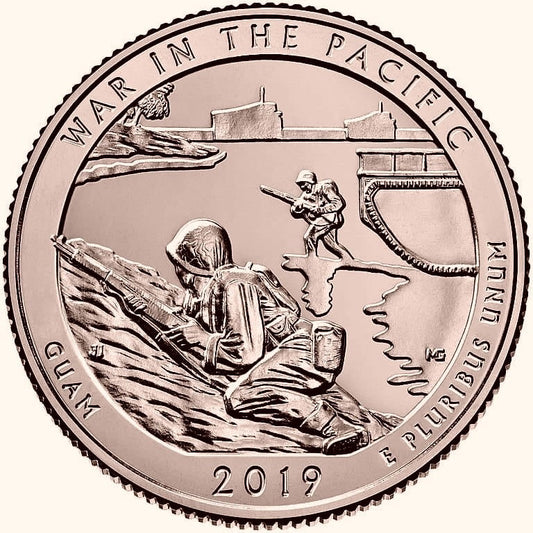 USA 25 c War in Pacific 2019 nr 48 24kAu