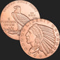 USA Incuse Indian 1 oz Cu.999
