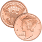 USA Mercury dime 1 oz Cu.999