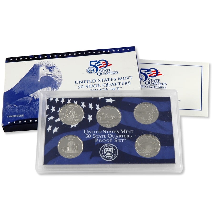 USA Proof set 5 x 25c Stany 2005 "S"