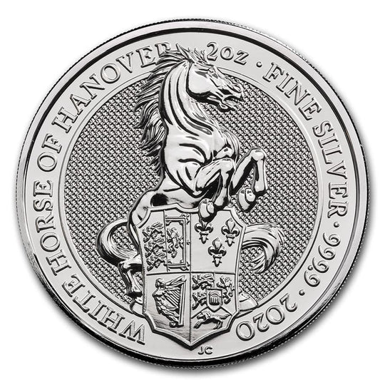 Wielka Brytania 5 f Bestie - Biały Koń 2 Oz 2020