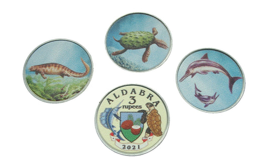 Zestaw Seszele - Aldabra  x 3 Dinozaury 2021 III
