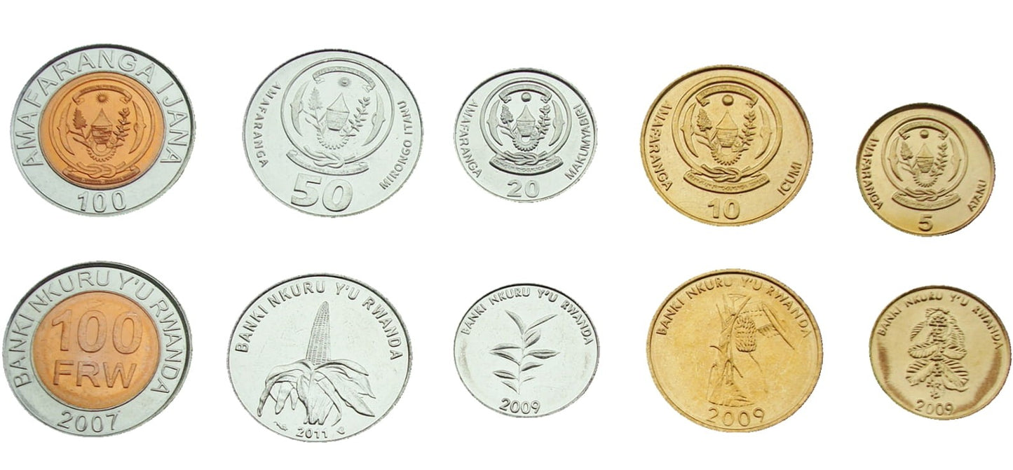 Zestaw menniczy Rwanda x 5 2009+
