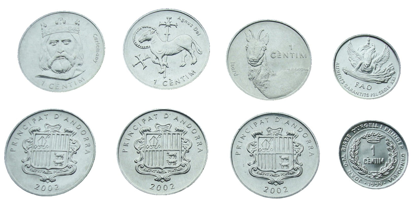 Zestaw menniczy x 4 Andora 1999+